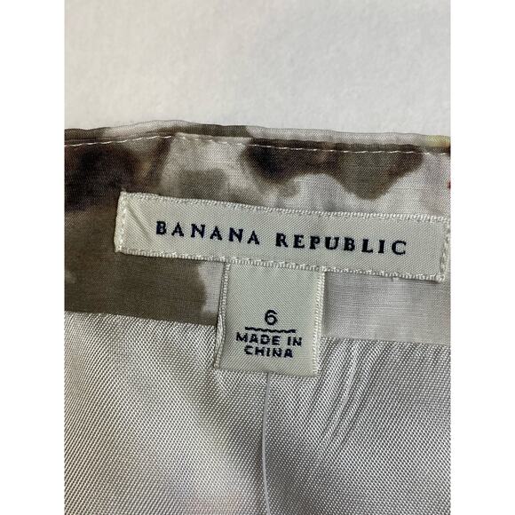 Banana Republic Fall Floral Cotton/Silk Blend Sleeveless Dress Womens Size 6 NWT - Picture 3 of 11